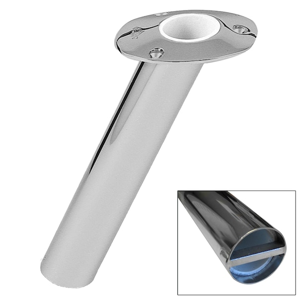 Lees Tackle 30 Degree Ss Flush Mount Bar Pin Rod Holder Medium - RH525SS/XS