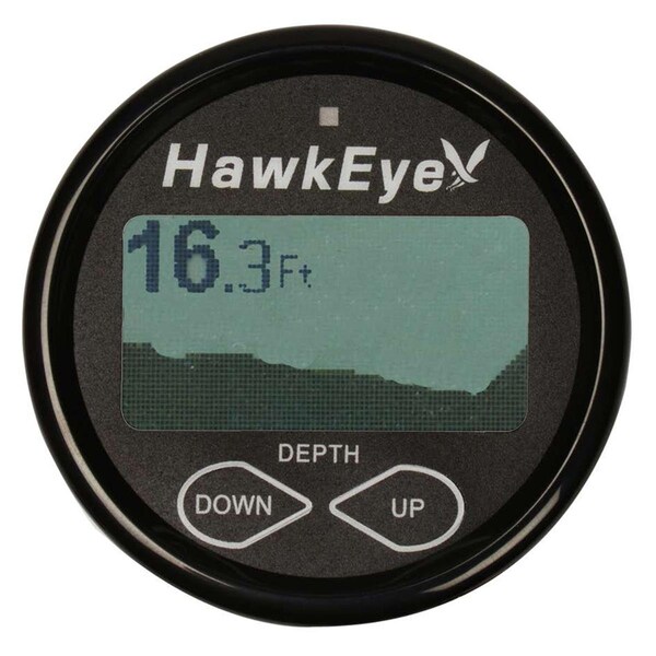 Bookazine 600 ft. DepthTrax 2BX in Dash Digital Depth & Temp Gauge with Transom Mount - TI3447975