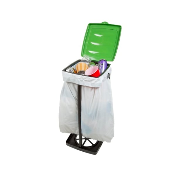 Leisure Sports Portable Trash Bag Holder, Collapsible Trashcan for Indoor/Outdoor Use, Camping Recycling, (Green) - 420663XOC