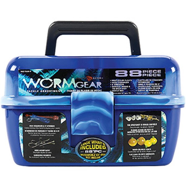 South Bend Clutch Tackle Box, Blue - 88 Piece - 530149