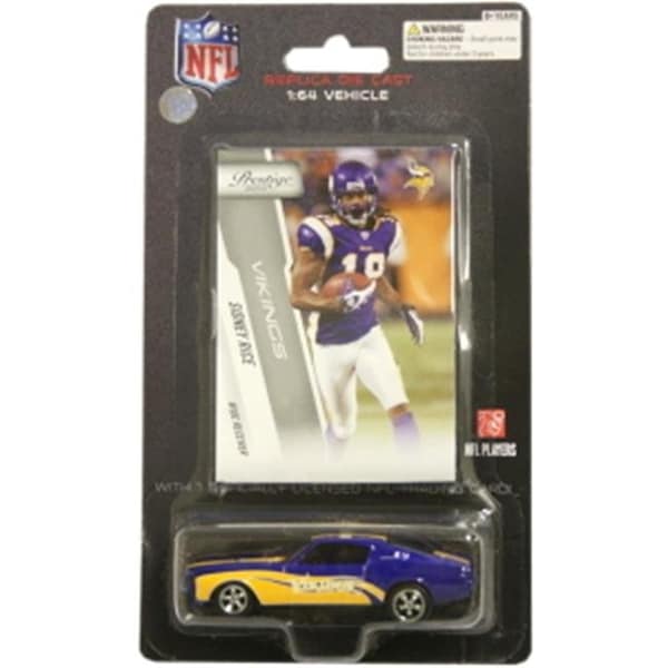 Press Pass Press Pass 6902863007-10SR Minnesota Vikings Sidney Rice 1-64 Mustang with Trading Card - 6902863007_10SR