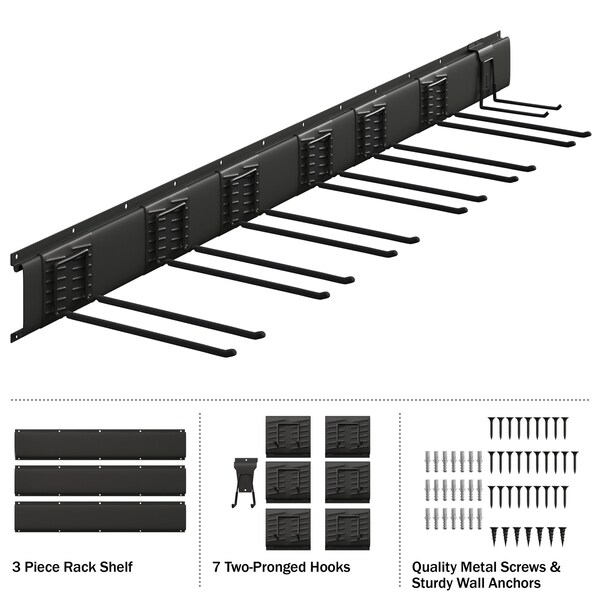 Rad Sportz Ski/Snowboard Wall Mount - Garage Organizer for Sports Equipment or Yard Tools by - 83-SS1000