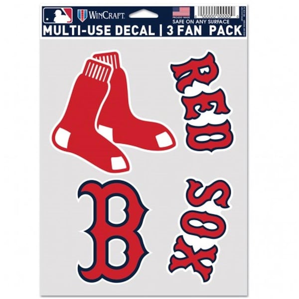 Wincraft Wincraft 9416606924 MLB Boston Red Sox Decal Multi Use Fan - Pack of 3 - 9416606924