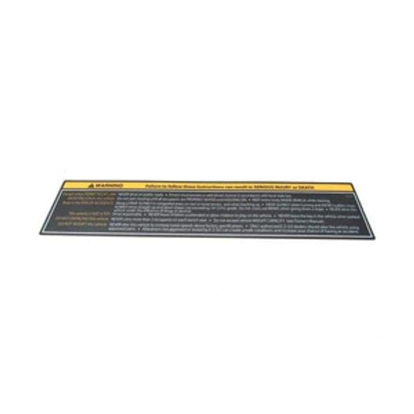 Ilc Ezgo/Cushman/Textron Warning AND Instruction Decal RXV Freedom Vehicles Electric RXV 2+2 2014 GOL - WARNING AND INSTRUCTION DECAL RXV FREEDOM VEHICLE