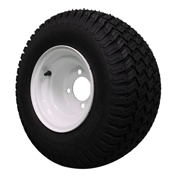 Antego 8in WHITE STEEL GOLF CART WHEELS AND 18X8.50-8in 4 PLY TURF TIRES ATW-003- SET OF 4, 4PK - A870110304188508