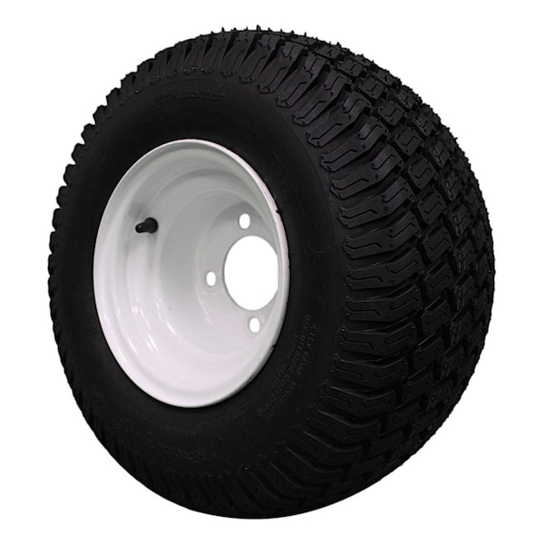 Antego 8in WHITE STEEL GOLF CART WHEELS AND 18X8.50-8in 4 PLY TURF TIRES ATW-003- SET OF 4, 4PK - A870110304188508
