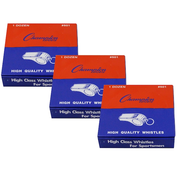 Champion Sports Medium Weight Metal Whistle, PK36 - 501