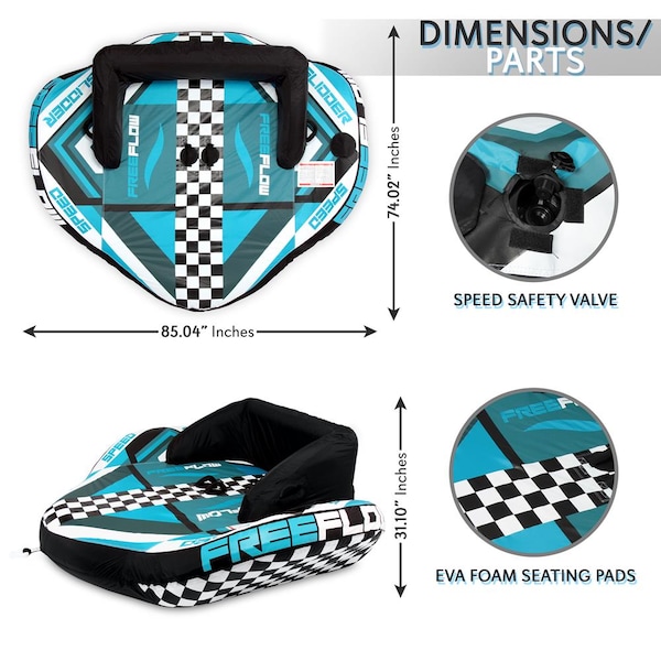 Serenelife Inflatable Towables Water Tubes, SLTOWBL20 - SLTOWBL20