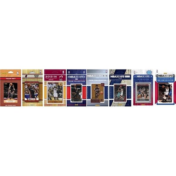 Williams & Son Saw & Supply C&I Collectables HEAT818TS NBA Miami Heat 8 Different Licensed Trading Card Team Sets - HEAT818TS