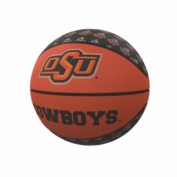Logo Brands OK State Repeating Logo Mini-Size Rubber Basketball - 193-91MR-1