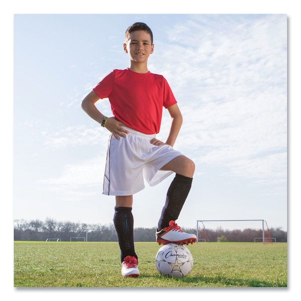 Champion Sports VIPER Soccer Ball, No. 3 Size, 7.25" to 7.5" Diameter, White - VIPER3