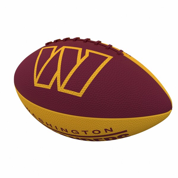 Logo Brands Washington Commanders Pinwheel Logo Junior-Size Rubber Football - 632-93JR-2