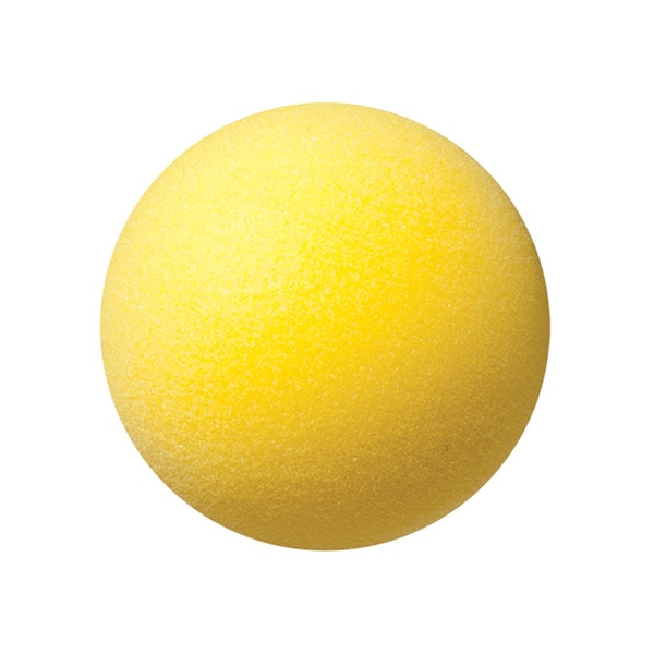 Champion Sports Uncoated Regular Density Foam Ball, 4in, Yellow, PK12 - RD4
