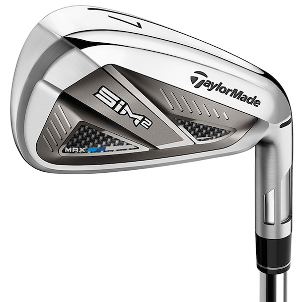 Taylormade SIM2 Max Iron Set - Steel Shaft - Right Hand/5-PW, AW/Stiff Flex - N6978109