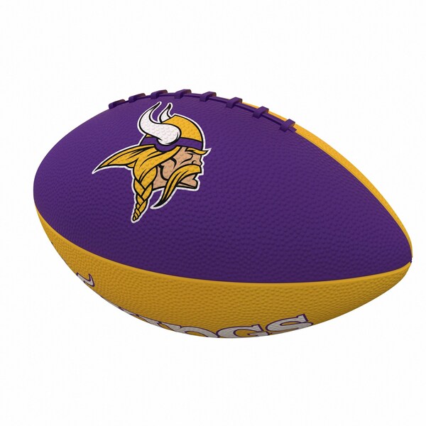 Logo Brands Minnesota Vikings Pinwheel Logo Junior-Size Rubber Football - 618-93JR-2