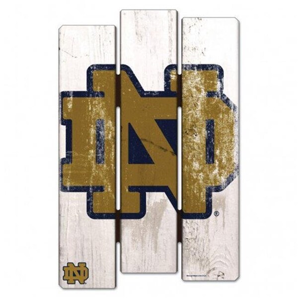 Wincraft Notre Dame Fighting Irish Sign 11x17 Wood Fence Style - 3208519978