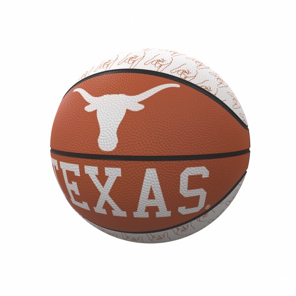 Logo Brands Texas Repeating Logo Mini-Size Rubber Basketball - 218-91MR-1