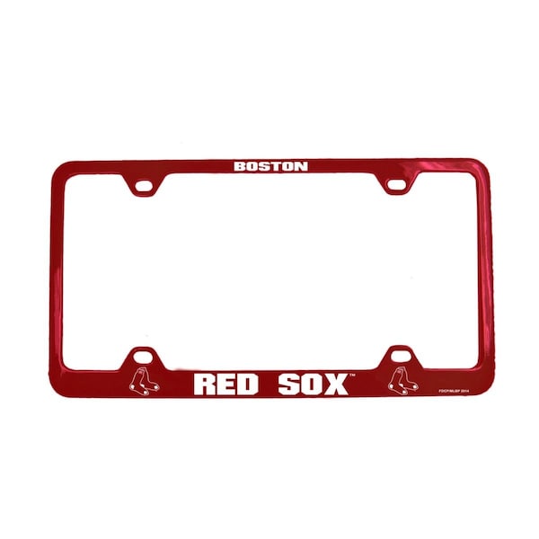 Signed And Sealed 6.75 x 12.25 in. Boston Red Sox Laser Cut License Plate Frame, Red - SI3357021