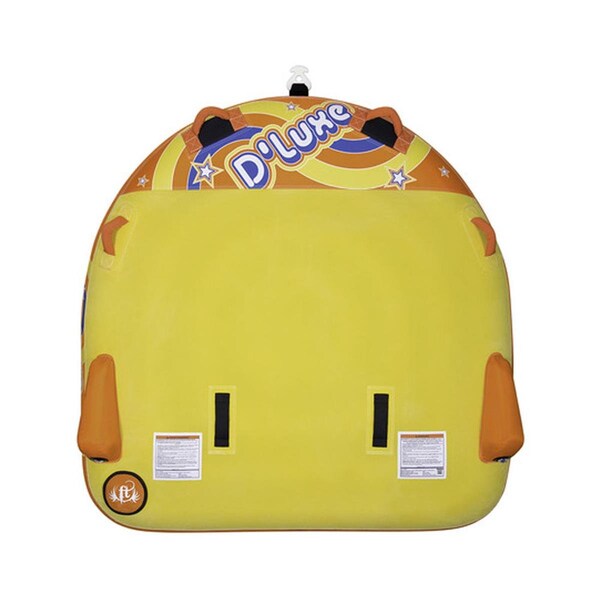 Politics Full Throttle Full Throttle  70 in. 2 Rider Deluxe D-Shaped Flocked Tube, Yellow - FUL30210030000217