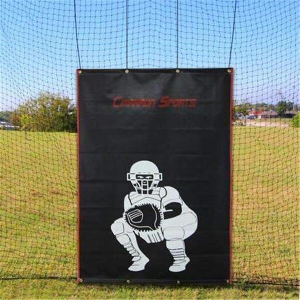 Cimarron Sports CM- 4 x 6 in. Vinyl Backstop with Catcher Image - CI59867