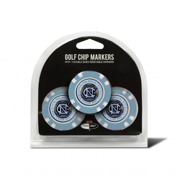 Team Golf TEAM GOLF 22588 University of North Carolina Golf Chip - Pack of 3 - 22588