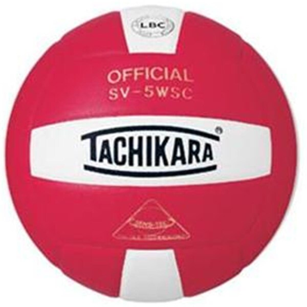 Tachikara Tachikara SV5WSC.SCW Sensi-Tec Composite High Performance Volleyball - Scarlet-White - SV5WSC.SCW