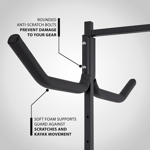 Raxgo Kayak Storage Rack, Indoor & Outdoor Freestanding Storage for 6 Kayak - RAXFSKR6