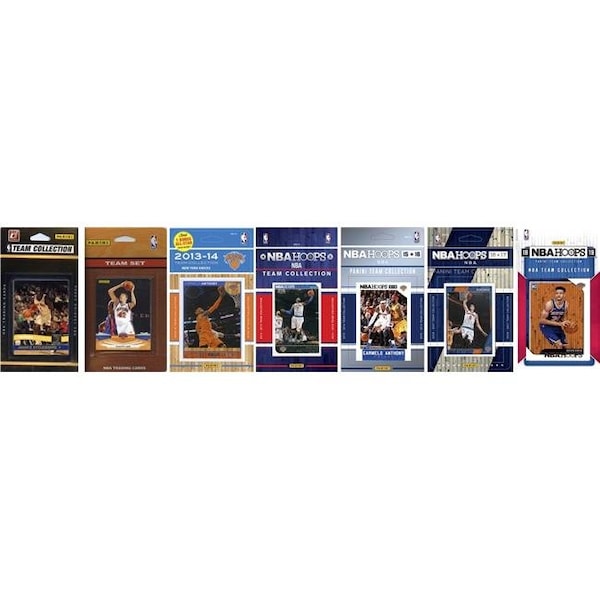 Williams & Son Saw & Supply C&I Collectables KNICKS718TS NBA New York Knicks 7 Different Licensed Trading Card Team Sets - KNICKS718TS