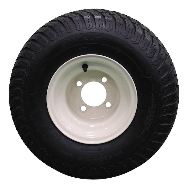 Antego Single Beige/Tan Steel Wheels with 18x9.50-8 4 Ply Turf Tires for Golf Cart - A870150304189508