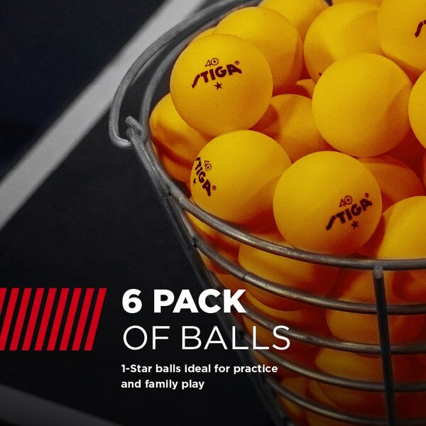 Stiga 1-Star Orange Balls, 6PK - T1411-1
