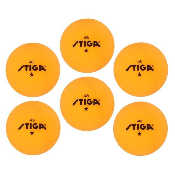 Stiga 1-Star Orange Balls, 6PK - T1411-1