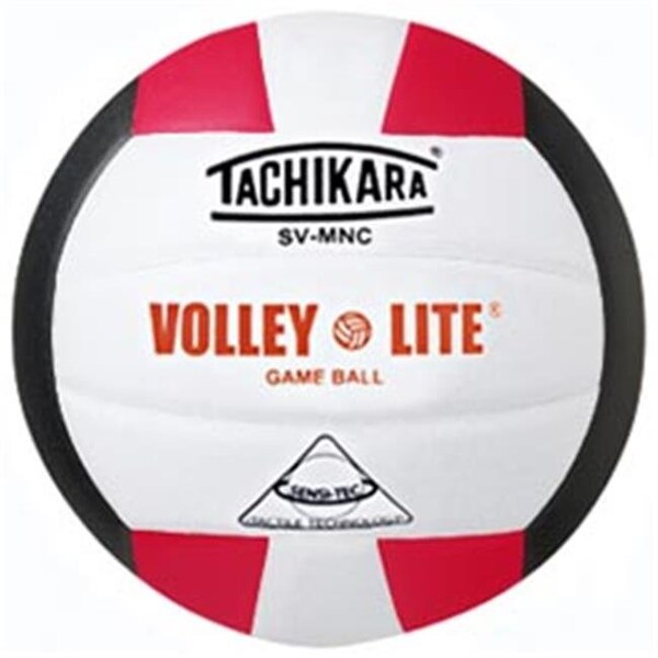 Tachikara Tachikara SVMNC.SWB Volley-Lite Volleyball - Scarlet-White-Black - SVMNC.SWB