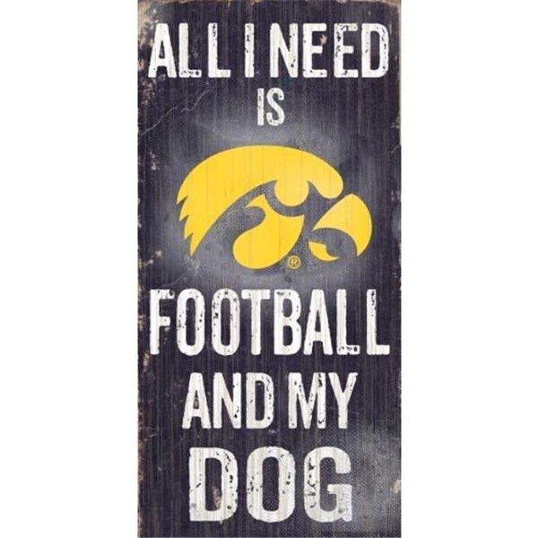 Fan Creations Iowa Hawkeyes Wood Sign - Football and Dog 6x12 - 7846012609