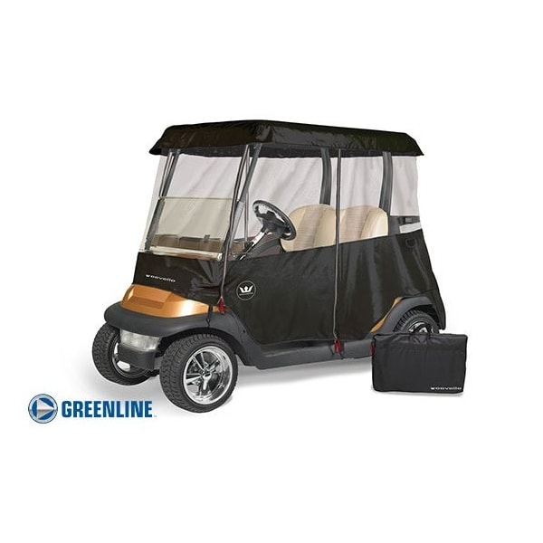 Eevelle Greenline 2 Passenger Drivable Golf Cart Enclosure - Jet Black - GLEB02