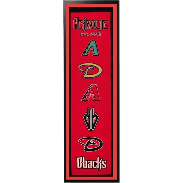Teamlogos Arizona Diamondbacks Logo History Felt Banner - 14 x 37 in. - TE3484195