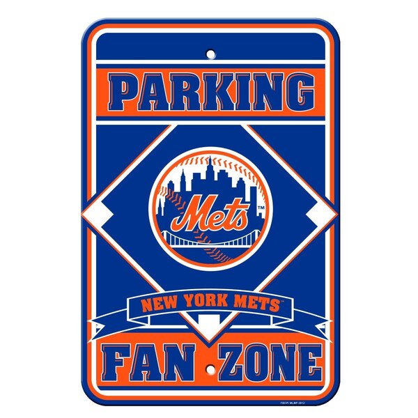 Fremont Die Consumer Products New York Mets Sign - Plastic - Fan Zone Parking - 12 in x 18 in - 2324562234