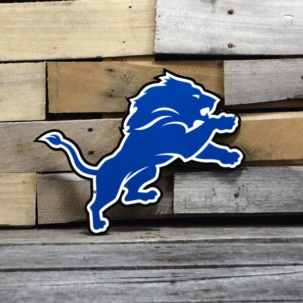 Authentic Street Signs Authentic Street Signs 99010 12 in. Detroit Lions Steel Logo - 99010