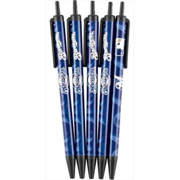 Pro Specialties Group Pro Specialties Group MLB Milwaukee Brewers 5 Pack Click Pens - PEN5BBMIL