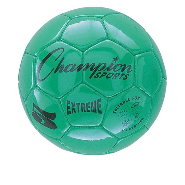 Champion Sports 5 Size Extreme Series Soccer Ball - Green - CHSEX5GN