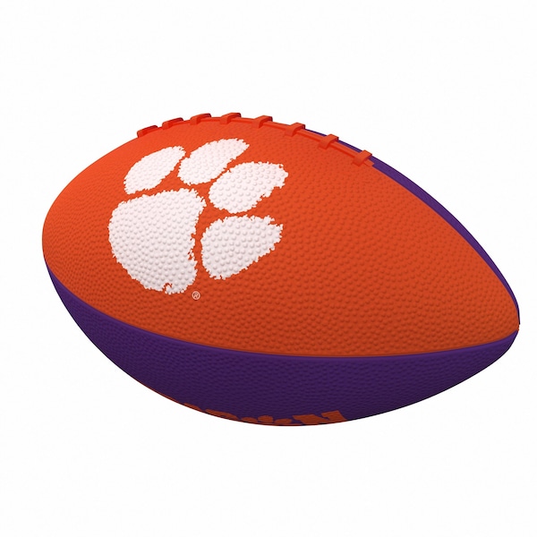Logo Brands Clemson Pinwheel Logo Junior Size Rubber Football - 123-93JR-2
