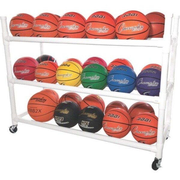 Champion Sports Heavy Duty Storage Cart, In/Out, 30 Ball - 30CART