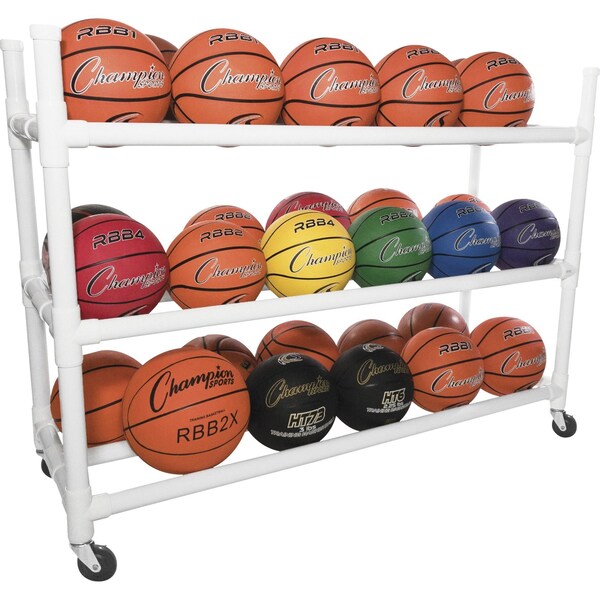 Champion Sports Heavy Duty Storage Cart, In/Out, 30 Ball - 30CART
