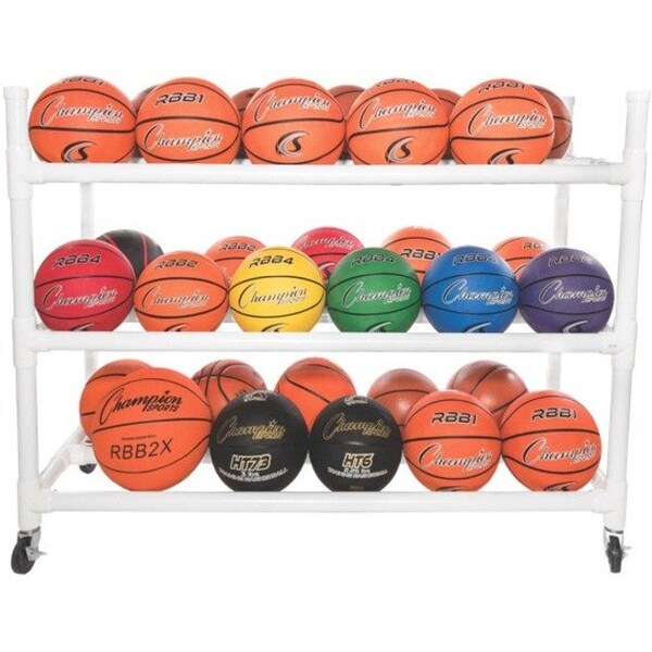Champion Sports Heavy Duty Storage Cart, In/Out, 30 Ball - 30CART