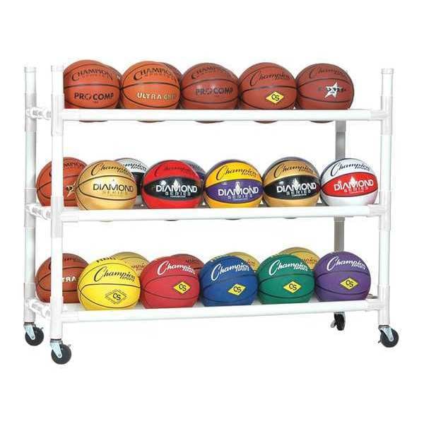 Champion Sports Heavy Duty Storage Cart, In/Out, 30 Ball - 30CART