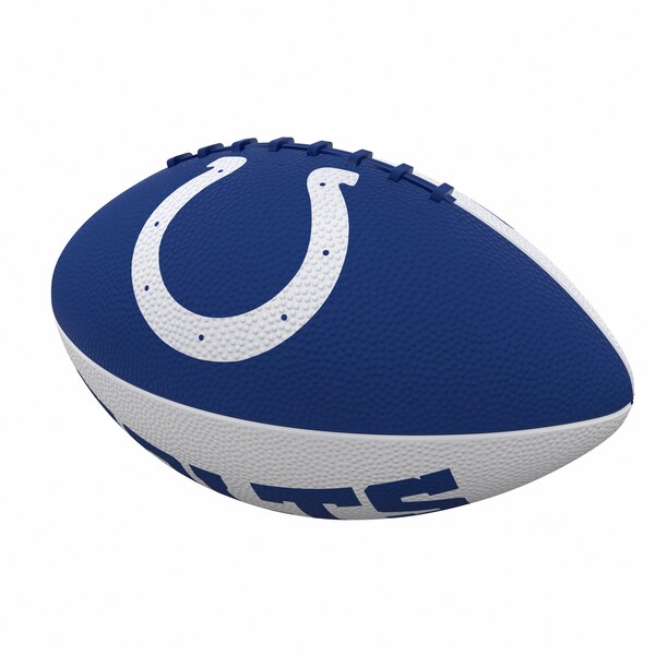 Logo Brands Indianapolis Colts Pinwheel Logo Junior-Size Rubber Football - 614-93JR-2