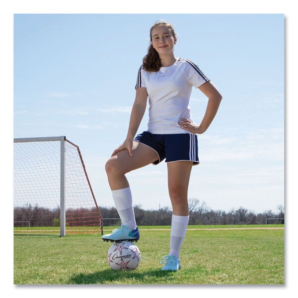 Champion Sports VIPER Soccer Ball, No. 4 Size, 8" to 8.25" Diameter, White - VIPER4
