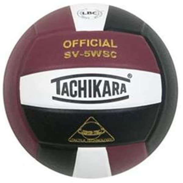 Tachikara Tachikara SV5WSC.CWB Sensi-Tec Composite High Performance Volleyball - Cardinal-White-Black - SV5WSC.CWB