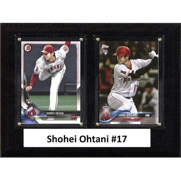 Williams & Son Saw & Supply C&I Collectables 68OHTANI MLB 6 x 8 in. Shohei Ohtani Los Angeles Angels Two Card Plaque - 68OHTANI