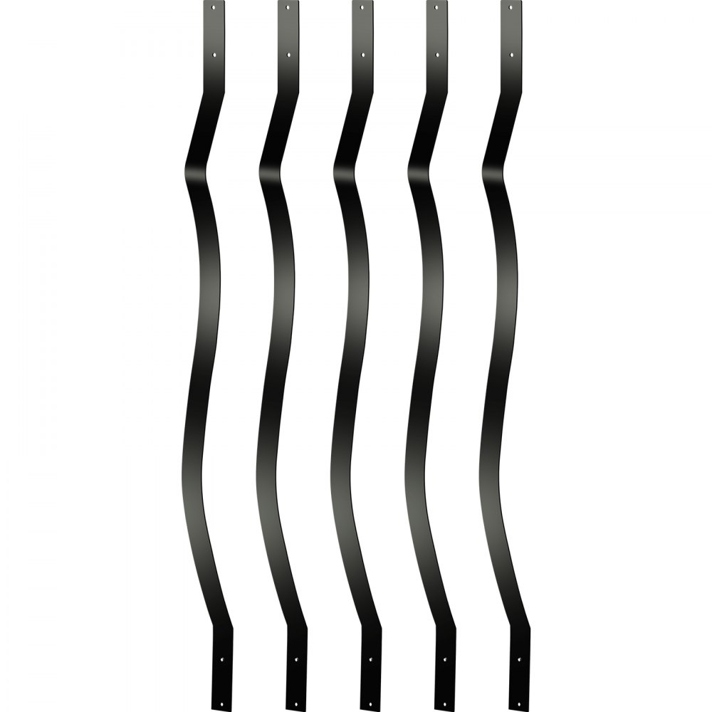 VEVOR Deck Balusters, 61 Pack Metal Deck Spindles, 29.5"x1" Staircase Baluster with Screws, Aluminum Alloy Deck Railing for Wood and Composite Deck, Stylish Baluster for Outdoor Stair Deck Porch - HJLGY29.5*1606WBRV0