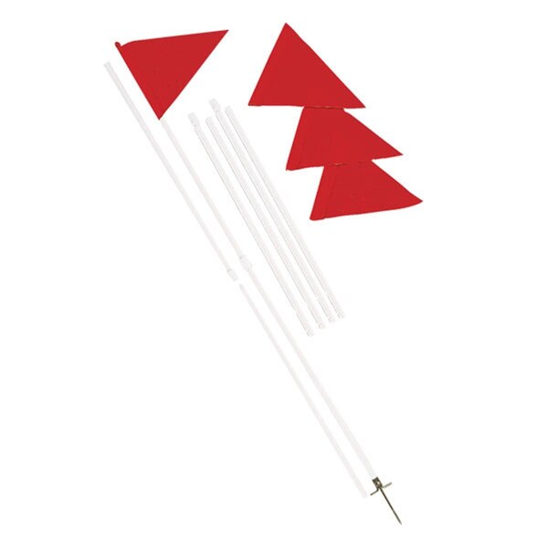 Perfectpitch Two Piece Soccer Corner Flag Set, Red - Set of 4 - PE2543060